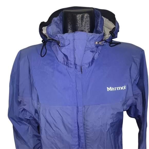 Marmot Women's Blue PreCip Rain Jacket M - Picture 2 of 9